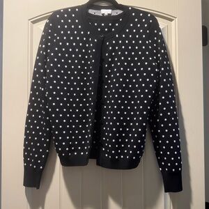Women’s Escada Sport 2 pc sweater set black white polka dot sz L